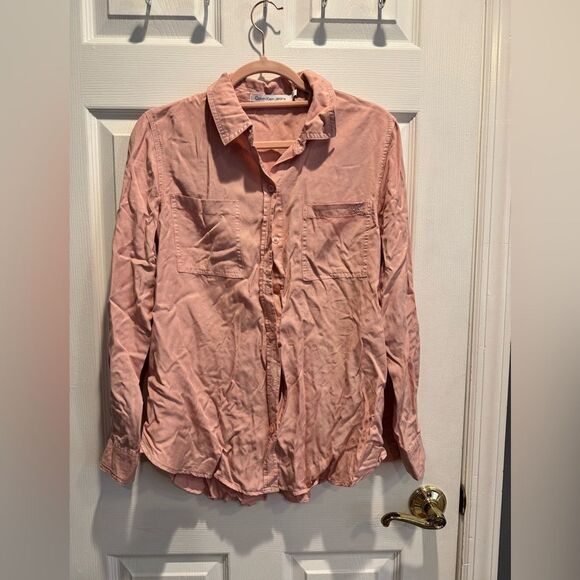 Calvin Klein Pink Button-Up Shirt in size small - Picture 1 of 8